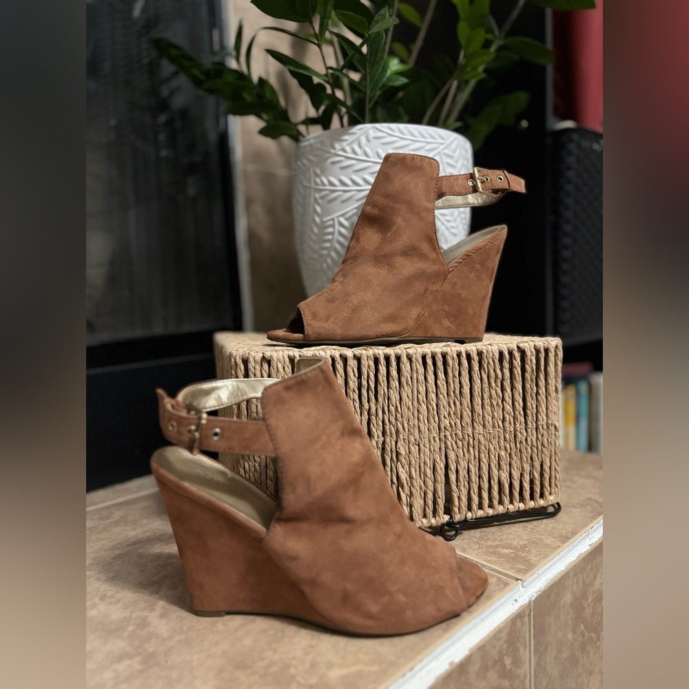 Guess Brown Wedge Sandals